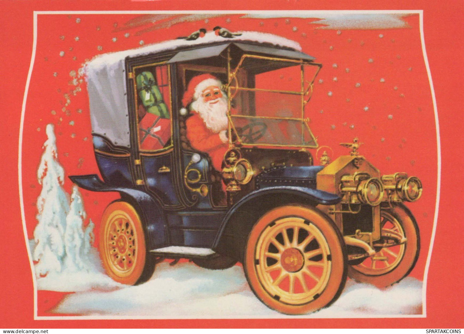 BABBO NATALE Buon Anno Natale Vintage Cartolina CPSM #PBB110.IT - Santa Claus