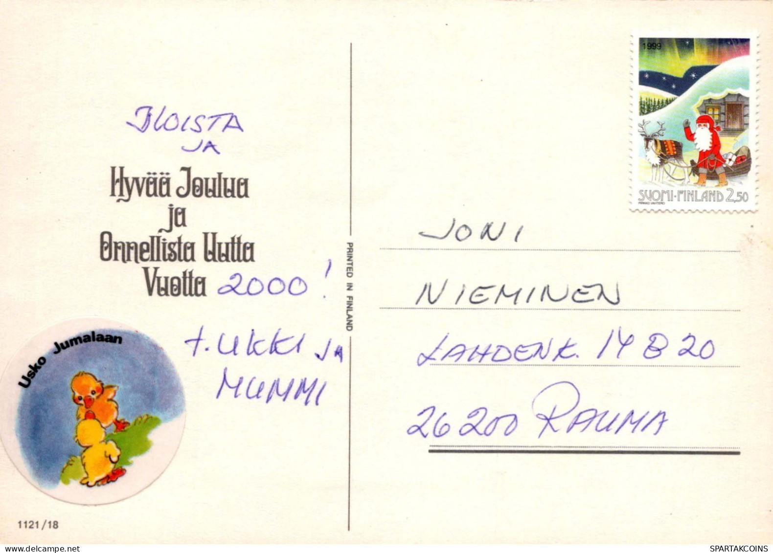 BABBO NATALE Buon Anno Natale Vintage Cartolina CPSM #PBB110.IT - Kerstman
