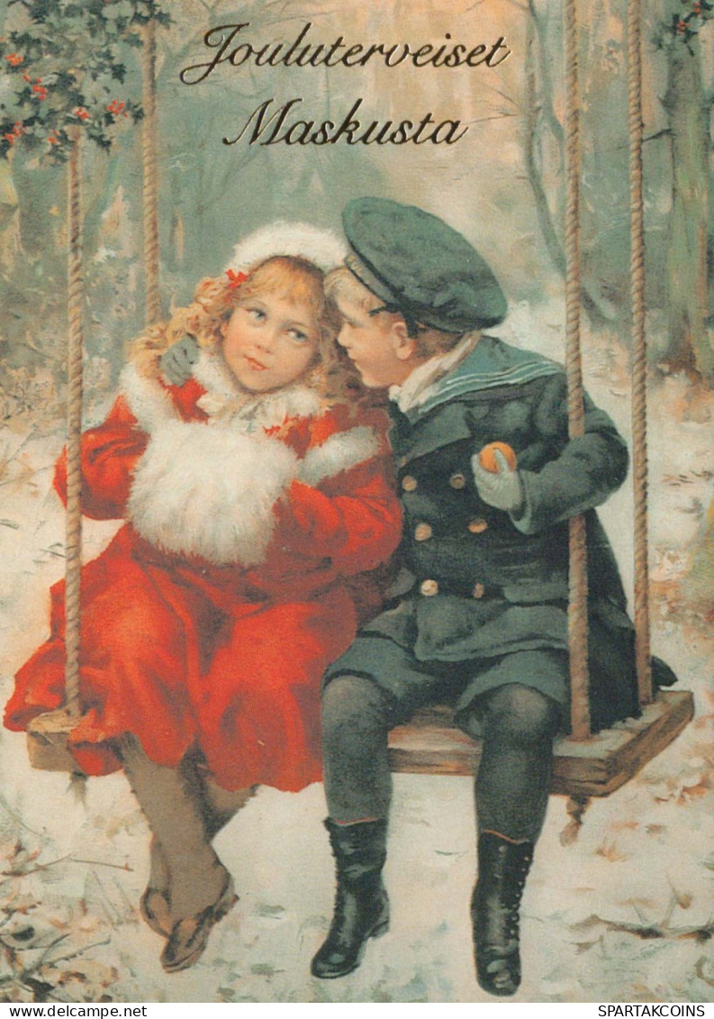 Buon Anno Natale BAMBINO Vintage Cartolina CPSM #PAY826.IT - Nieuwjaar