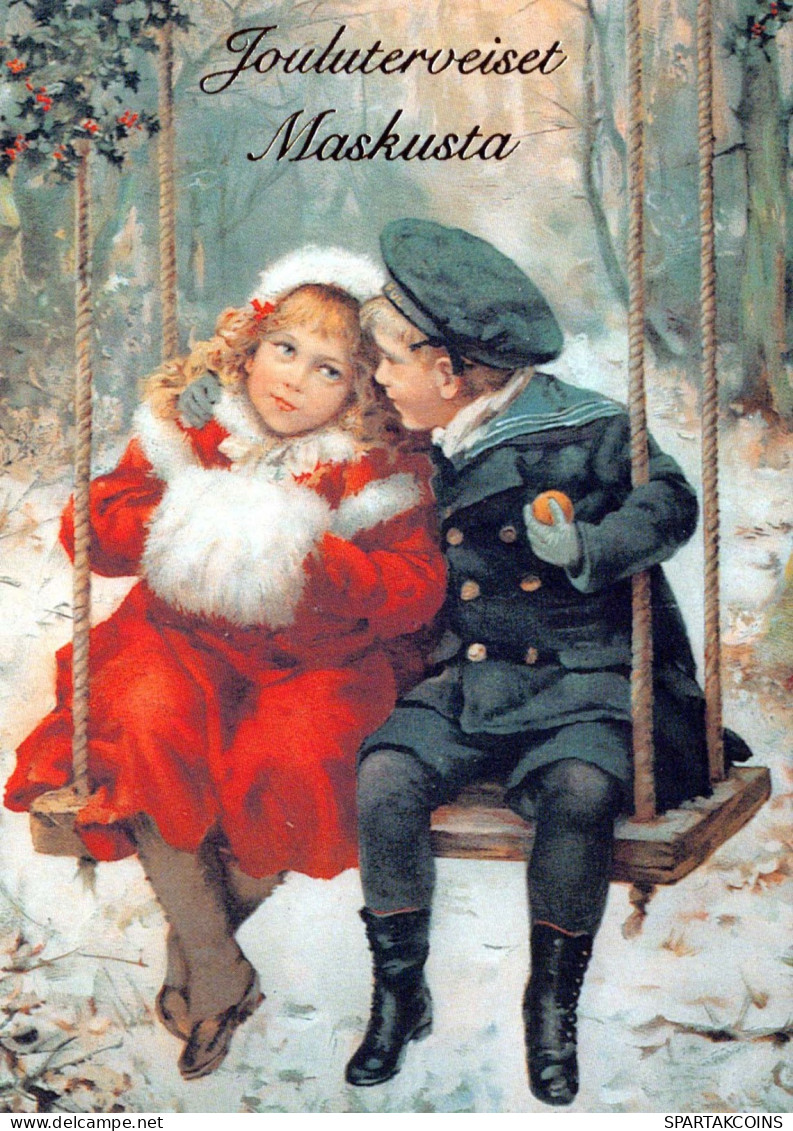 Buon Anno Natale BAMBINO Vintage Cartolina CPSM #PAY826.IT - Neujahr