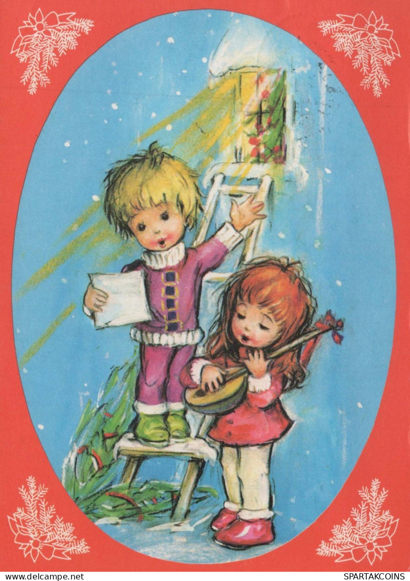 Buon Anno Natale BAMBINO Vintage Cartolina CPSM #PAY889.IT - New Year