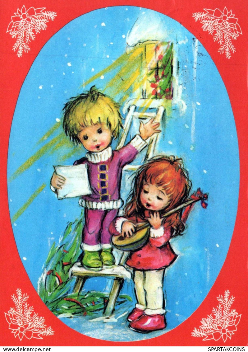 Buon Anno Natale BAMBINO Vintage Cartolina CPSM #PAY889.IT - Neujahr