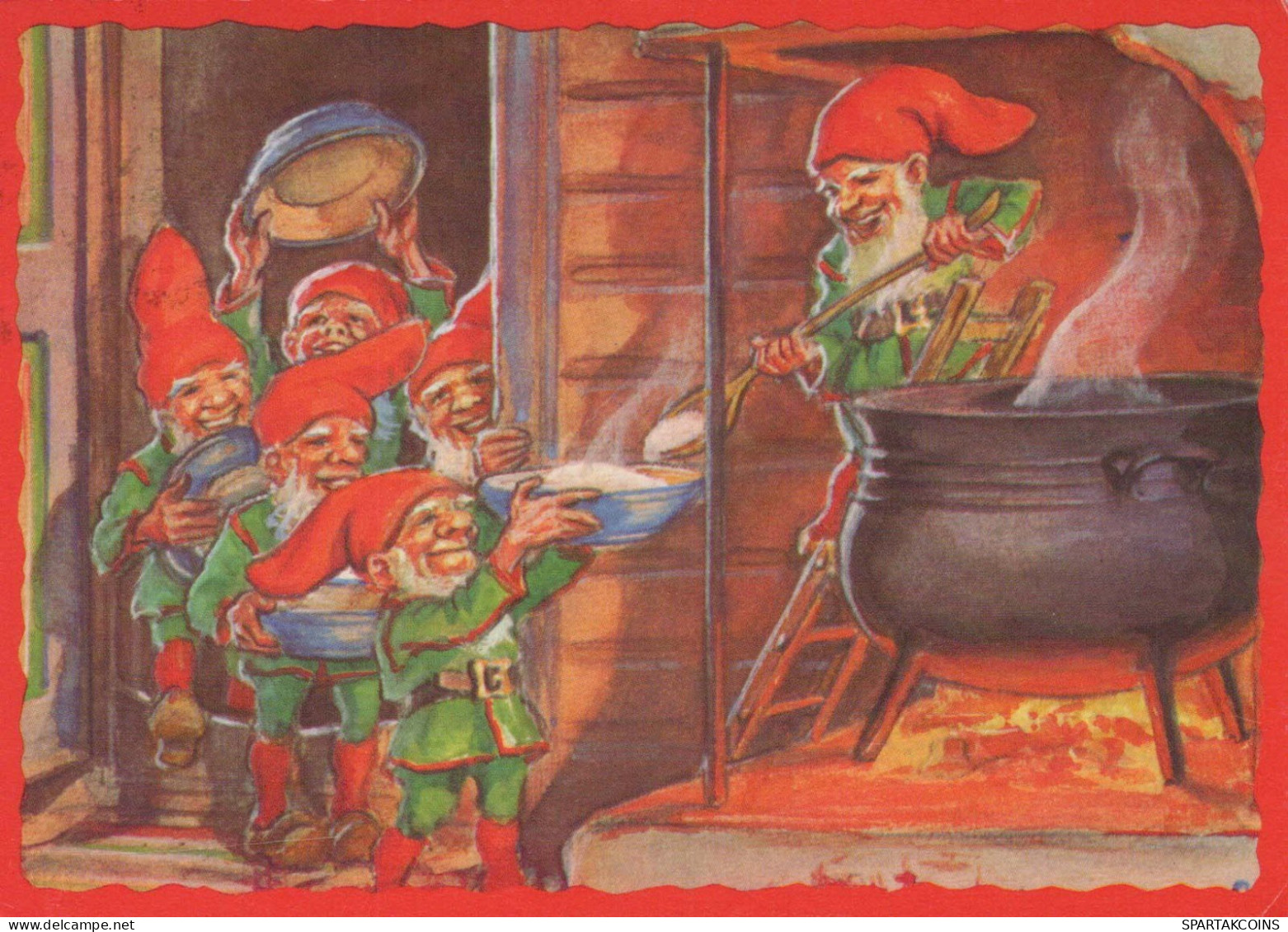 Buon Anno Natale GNOME Vintage Cartolina CPSM #PAY567.IT - New Year