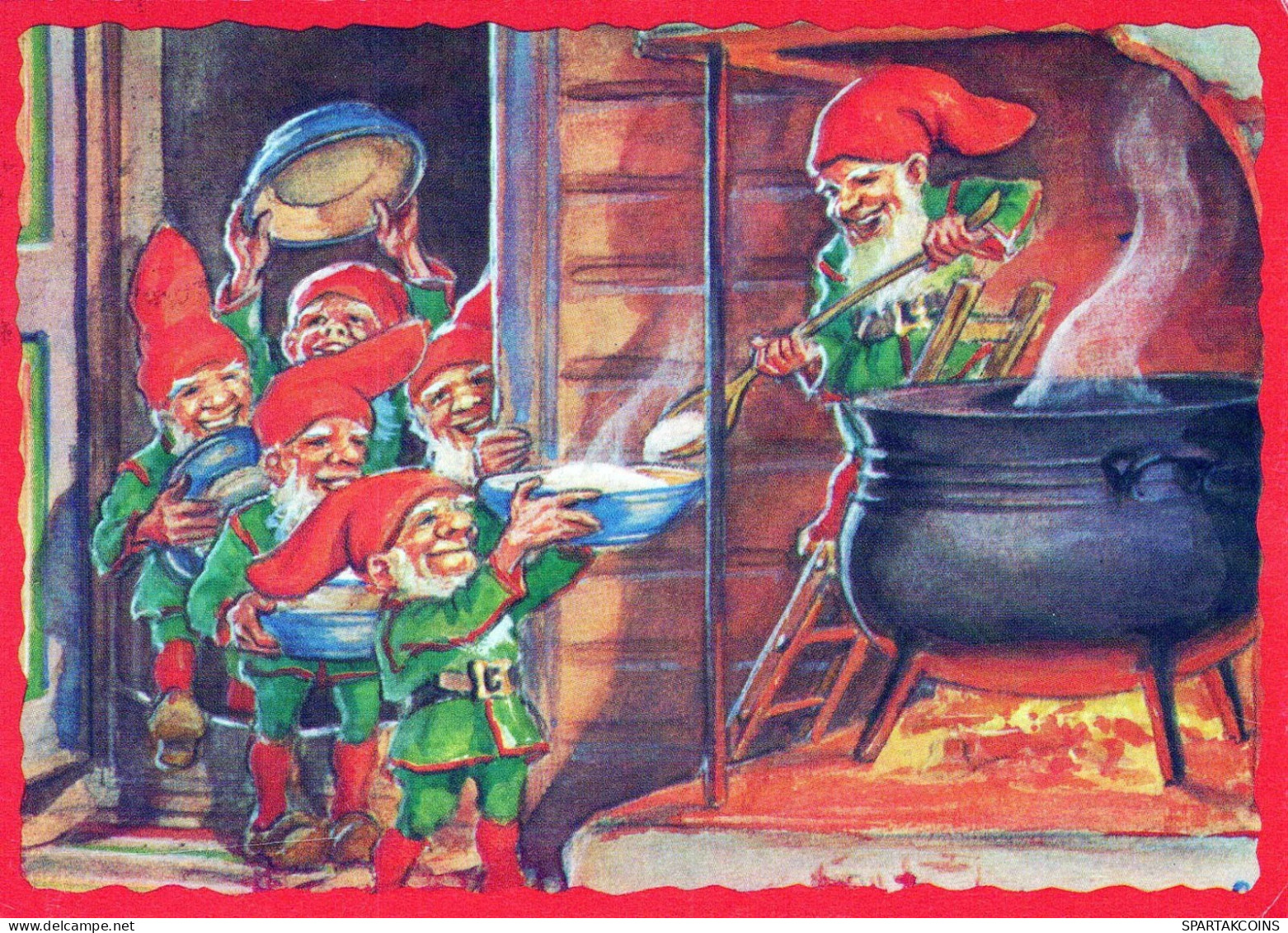 Buon Anno Natale GNOME Vintage Cartolina CPSM #PAY567.IT - Neujahr