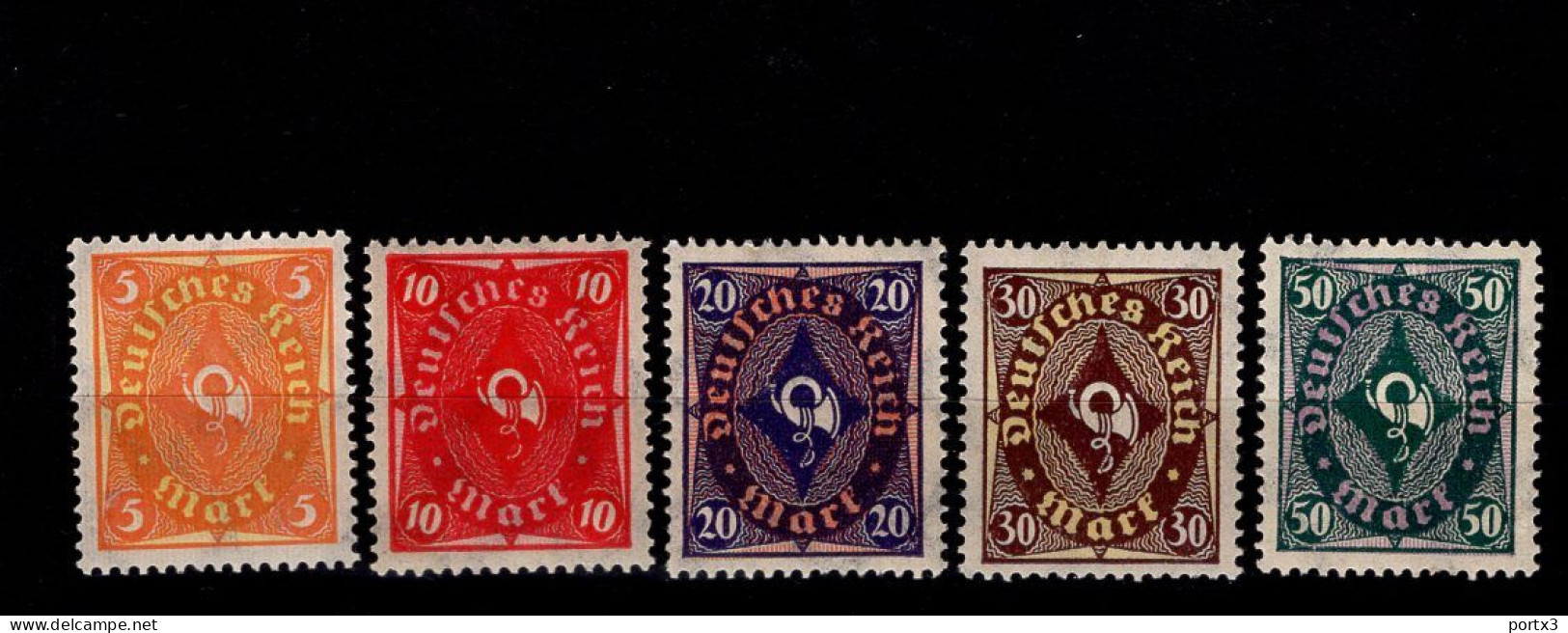 Deutsches Reich 206 - 209 Posthorn MNH Postfrisch ** Neuf - Unused Stamps