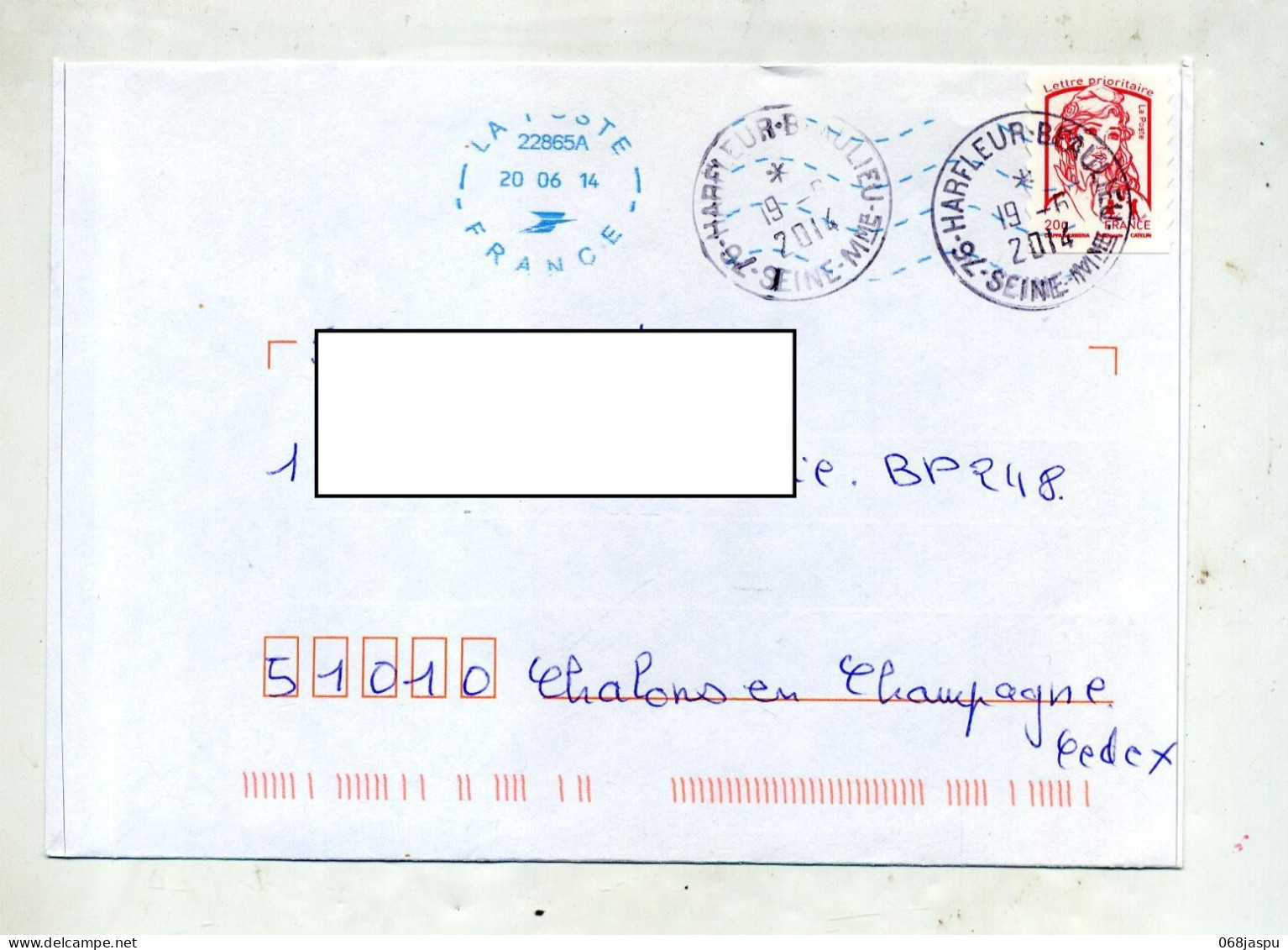 Lettre Flamme Neopost Cachet Harfleur - Mechanical Postmarks (Advertisement)