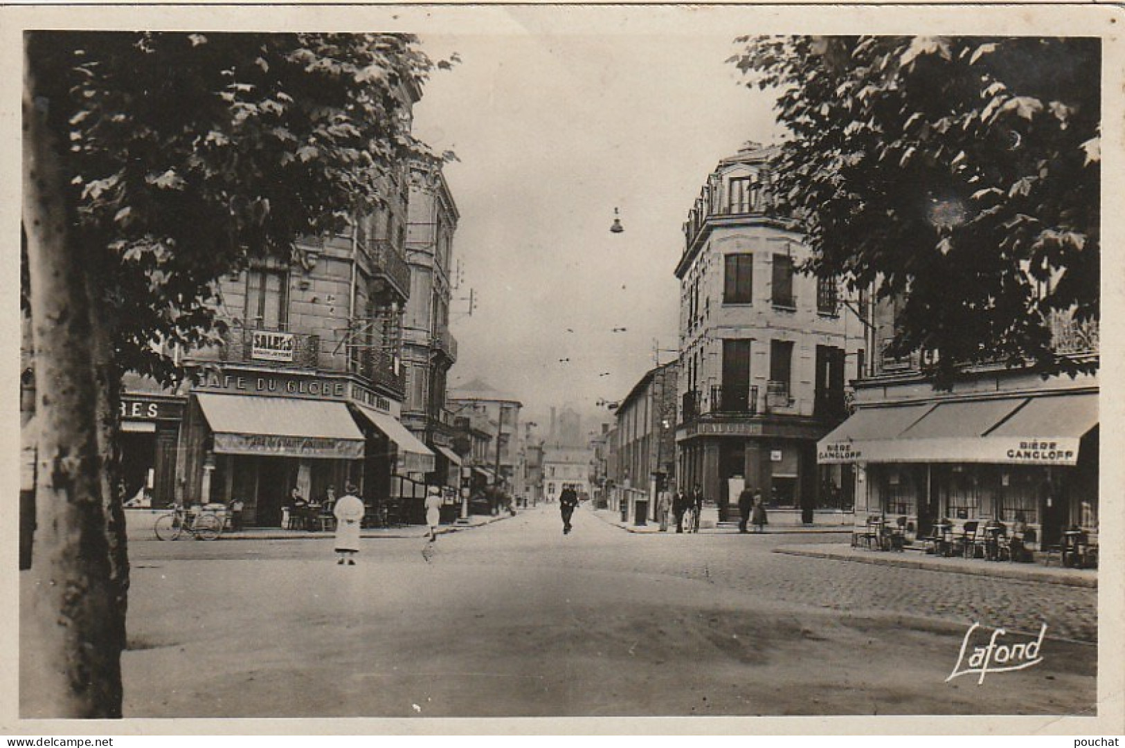 EP 2 -(42 ) FIRMINY  -  AVENUE DE LA GARE  - COMMERCES , CAFE DU GLOBE - EDIT. LAFOND , ST ETIENNE  2 SCANS - Firminy