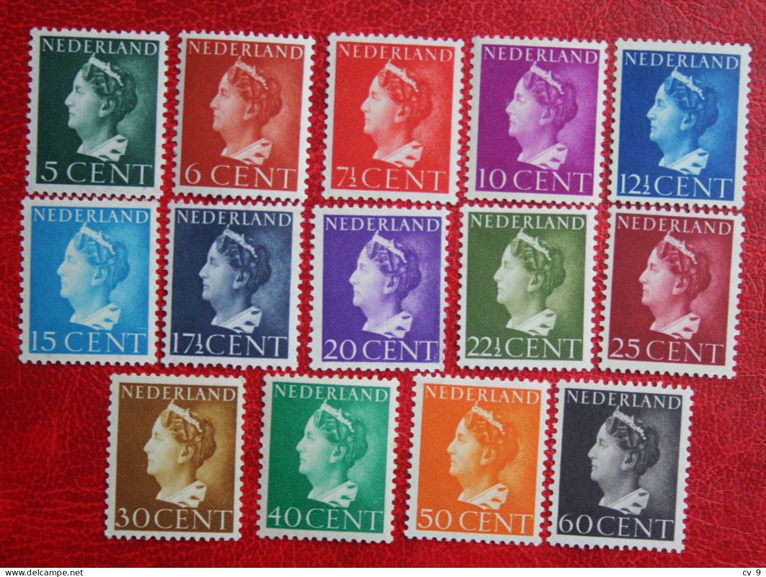 WIlhelmina Konijnenburg NVPH 332-345 (Mi 341-350 449-452) 1940-1947 POSTFRIS / MNH / ** NEDERLAND / NIEDERLAND - Unused Stamps