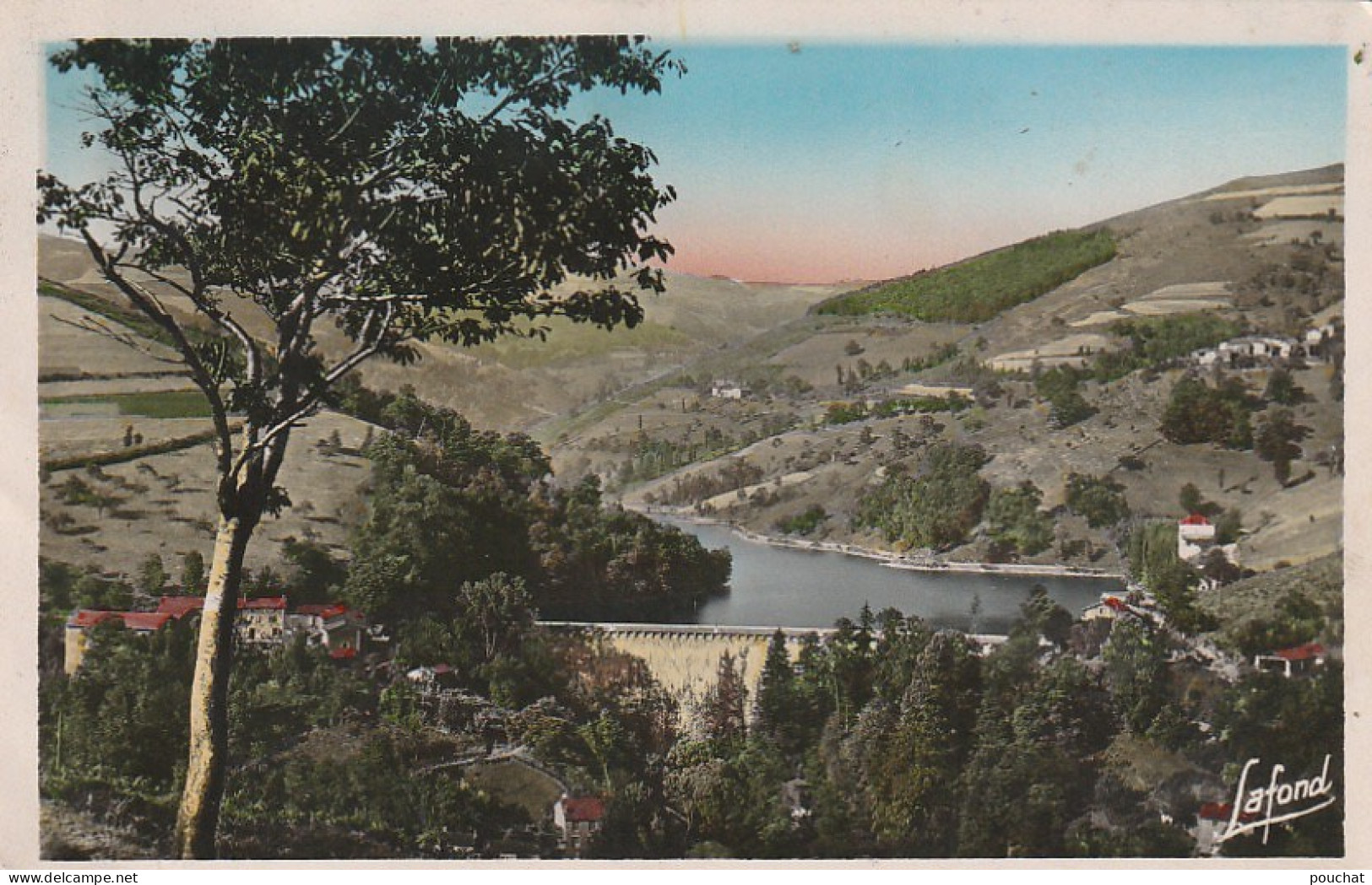 EP 2 -(42 ) ENVIRONS DE SAINT CHAMOND  -  LE BARRAGE DE LAVALLA - CARTE COULEURS -   2 SCANS - Andere & Zonder Classificatie