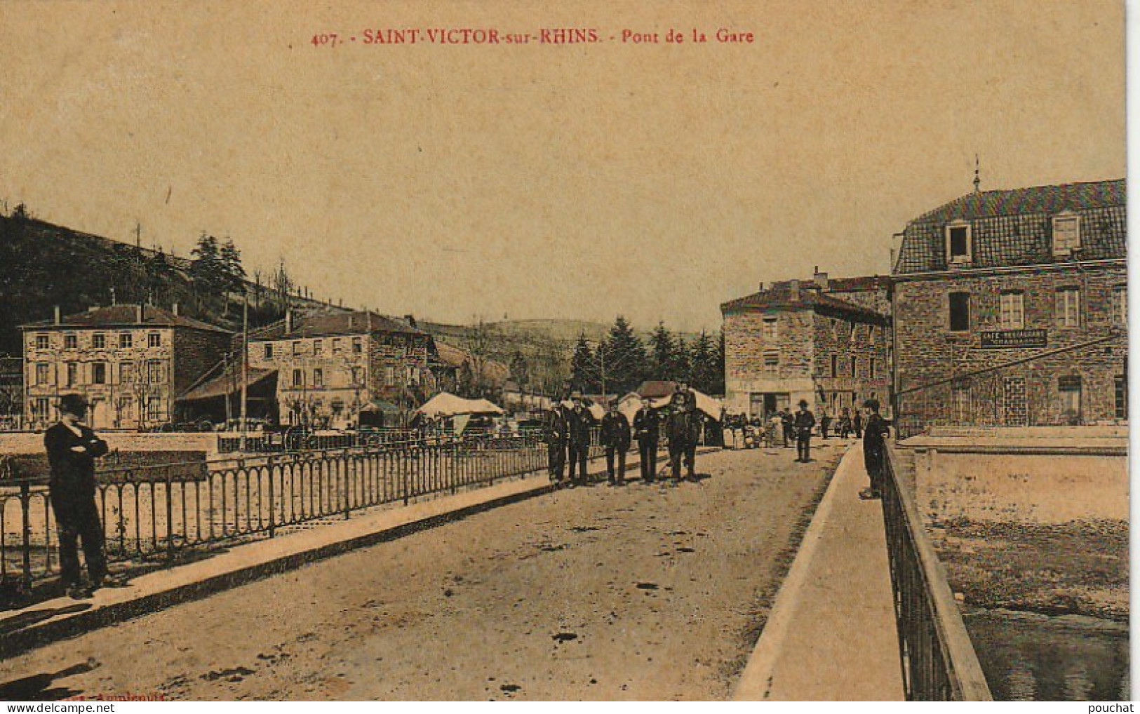 EP 2 -(42) SAINT VICTOR SUR RHINS  -  PONT DE LA GARE -  CAFE DU CENTRE - CAFE RESTAURANT CHASSAGNE - CARTE COLORISEE - Sonstige & Ohne Zuordnung