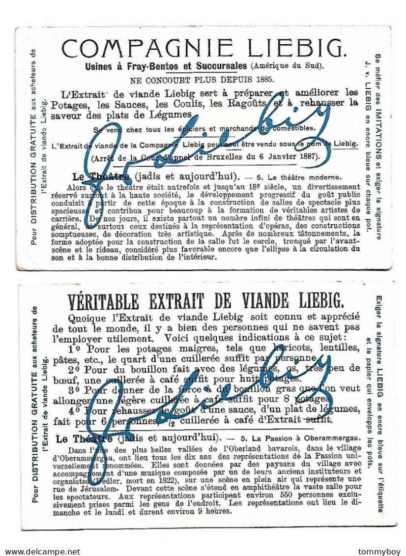 S 842, Liebig 6 Cards,Le Théatre (Jadis Et Aujourd'hui)  (ref B22) - Liebig