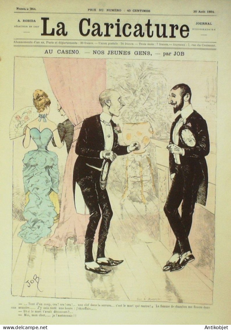 La Caricature 1884 N°244 Casino Job Début Malheureux Caran D'Ache Andrieux Par Luque - Tijdschriften - Voor 1900