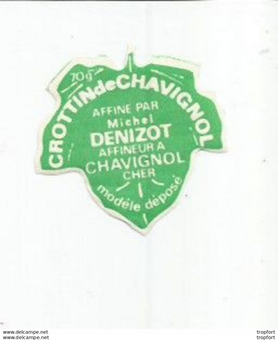 TD Cpa / Cheese Label Etiquette Fromage Petit Format Crottin Chavignol Denizot - Käse