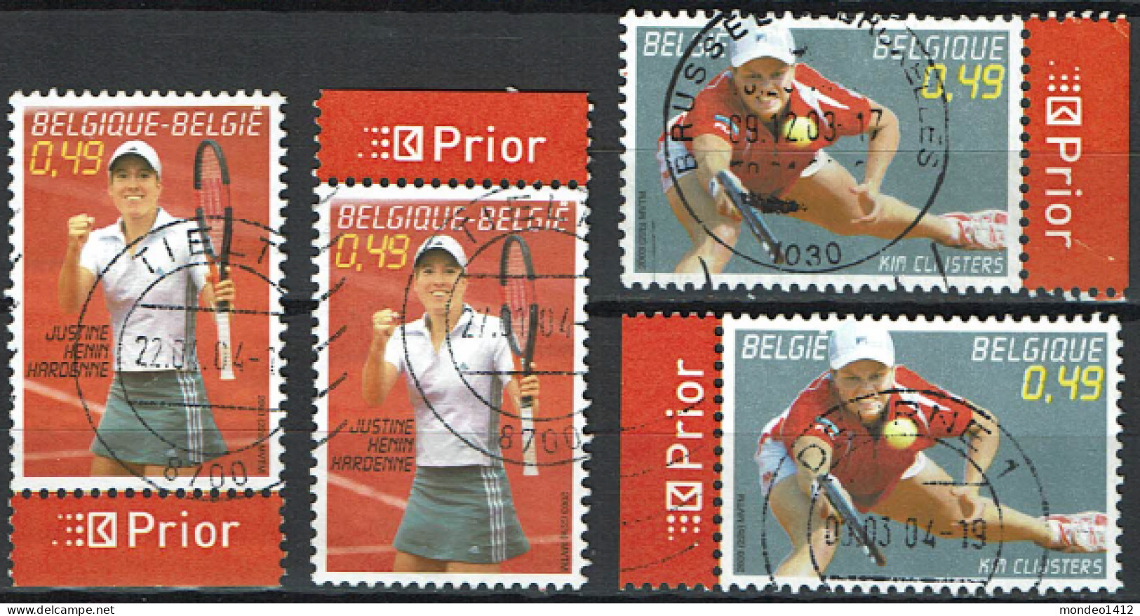 België OBP 3225/3226 - Tennis Justine Henin-Hardenne Kim Clijsters Complete - Used Stamps