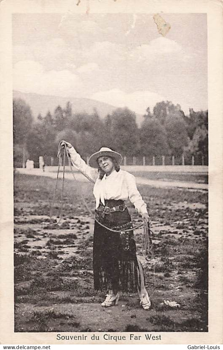 Souvenir Du CIrque Far West Femme Cow-boy Lasso Ed. Guggemheim Zürich Suisse - Zirkus