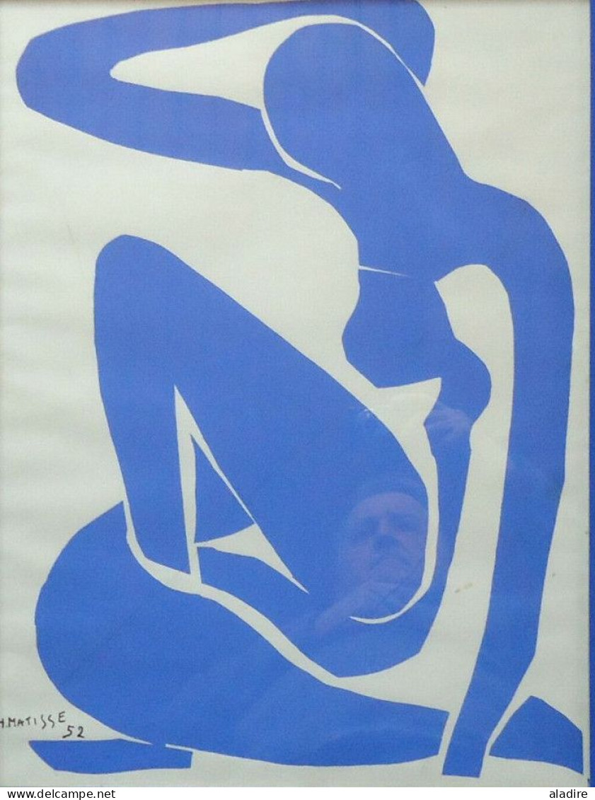 HENRI MATISSE - NU BLEU - Sérigraphie Sur Vélin: 58,5 X 44,5 Cm - 1952 - Encadré - Litografia