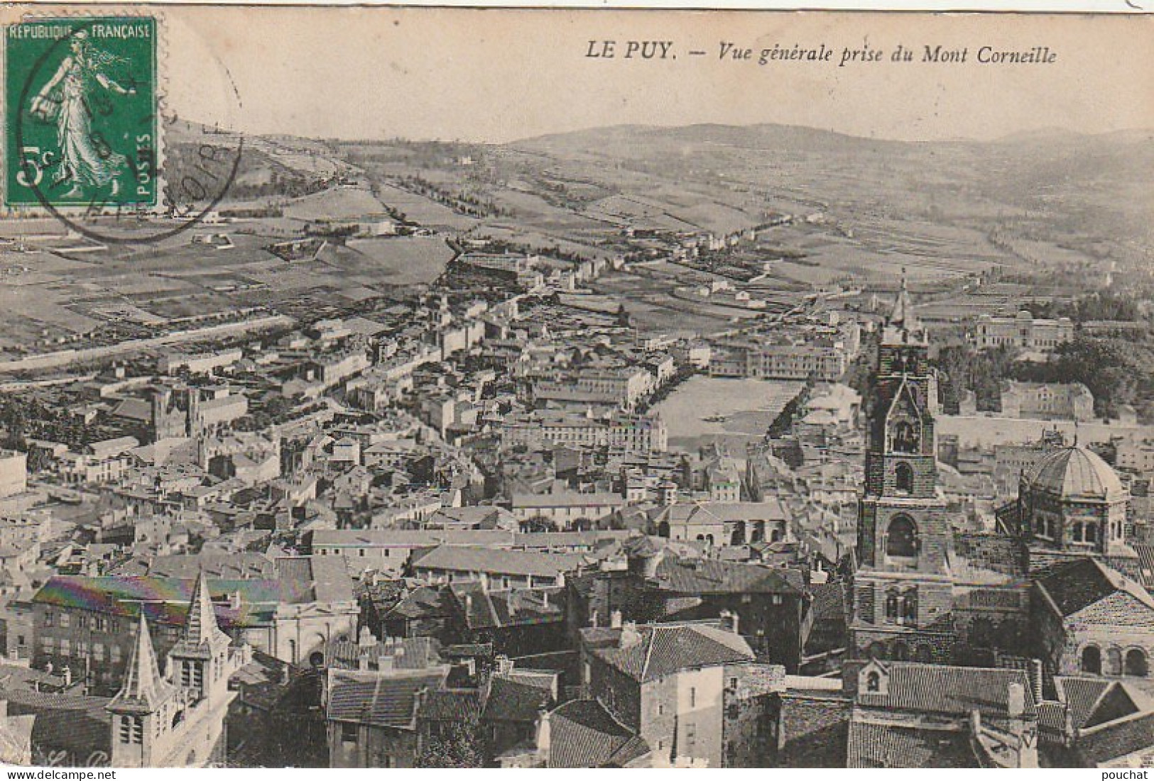 EP 3 -(43) LE PUY -  VUE GENERALE PRISE DU MONT CORNEILLE   -  2 SCANS - Le Puy En Velay