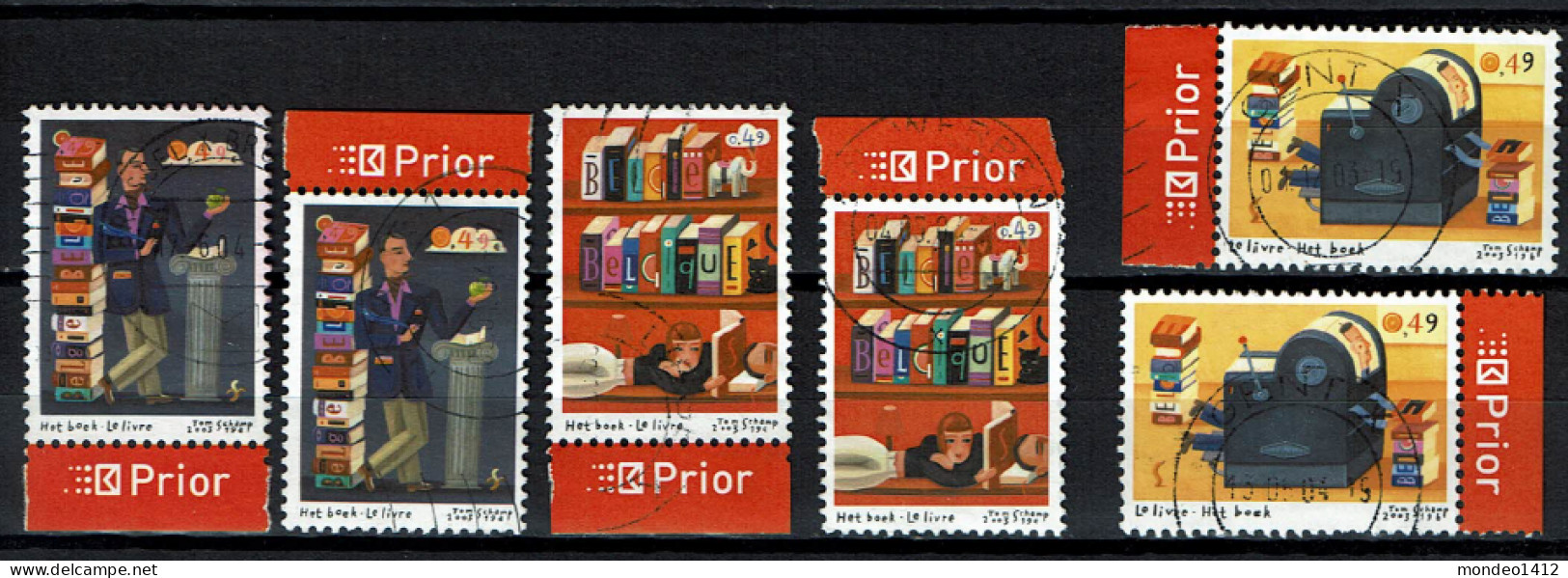 België OBP 3218/3220 - Literature Write- To Press-read  Complete - Usados