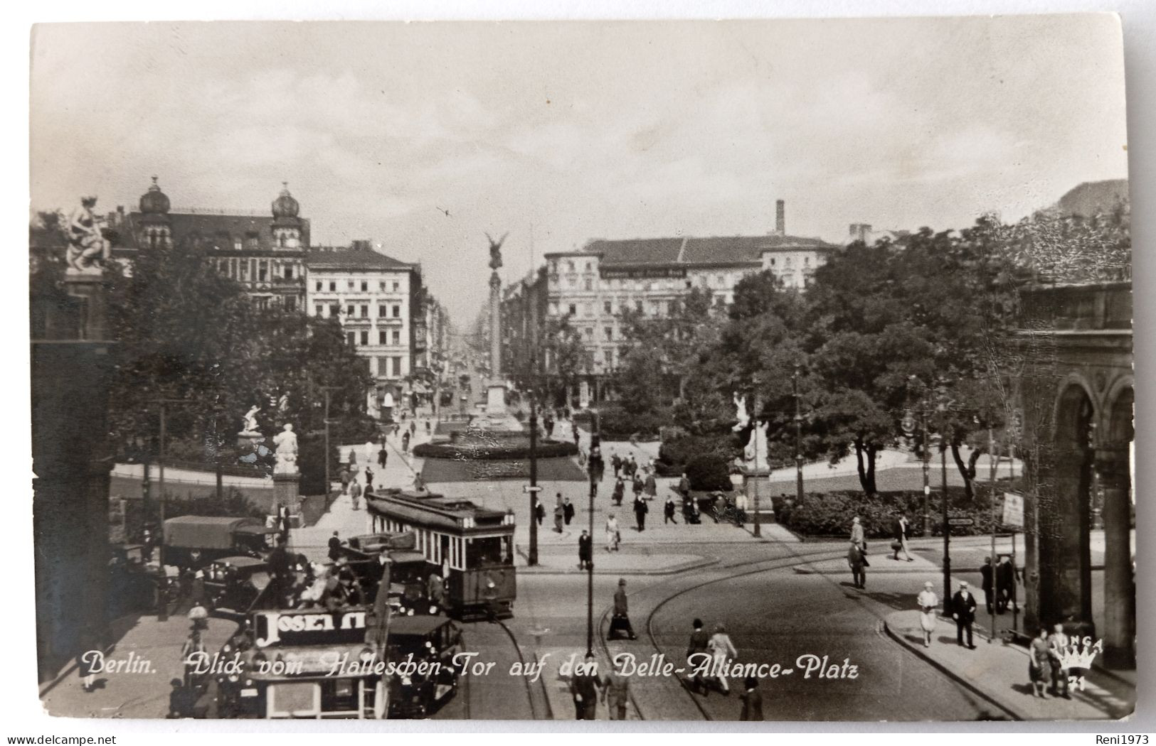 Berlin, Blick Vom Halleschen Tor Auf Den Belle-Alliance-Platz, Strassenbahn,  Ca. 1930 - Other & Unclassified