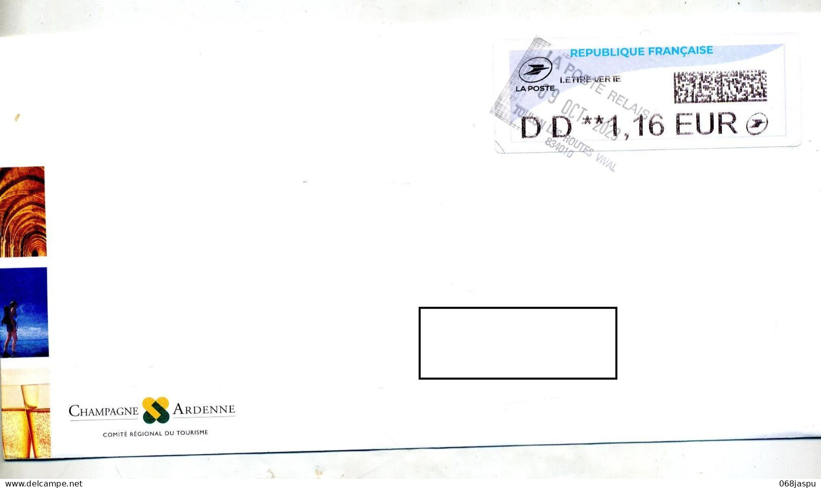 Lettre Cachet Rectangulaire Toulon Les Routes - Other & Unclassified