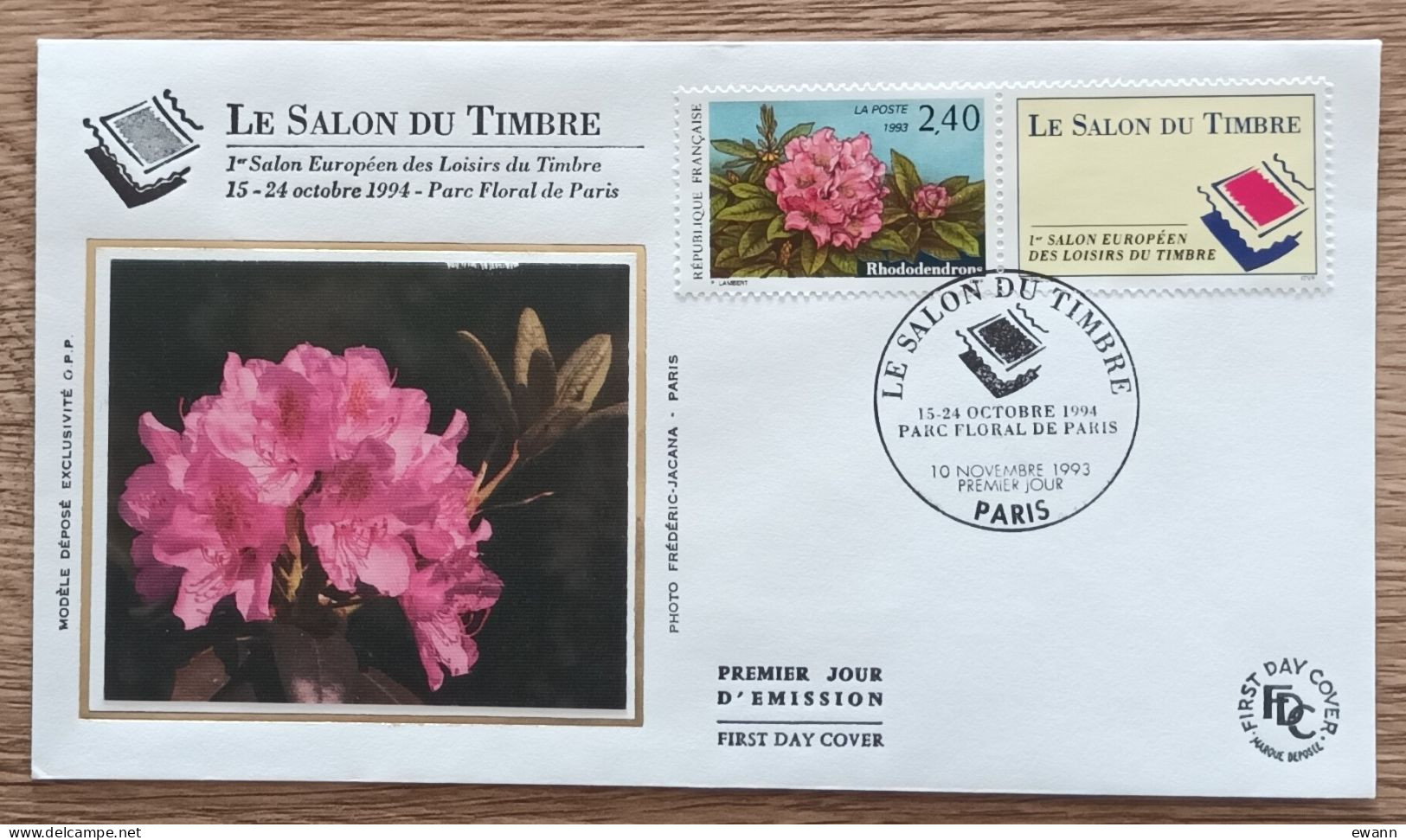 FDC 1993 - YT N°2849 - LE SALON DU TIMBRE / PARC FLORAL DE PARIS - 1990-1999