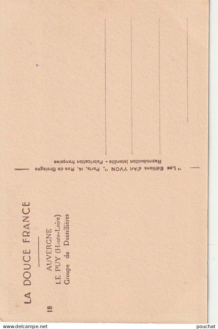 EP 5 -(43) AUVERGNE -  LE PUY  - GROUPE DE DENTELLIERES  - 2 SCANS - Personnages