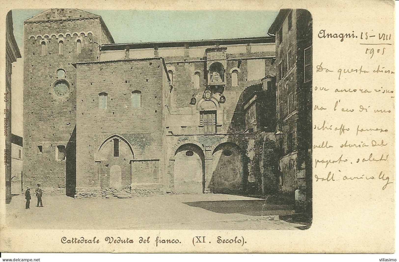 FROSINONE - ANAGNI - CATTEDRALE VEDUTA DEL FIANCO (XI Secolo) - VG. 1905 - Frosinone