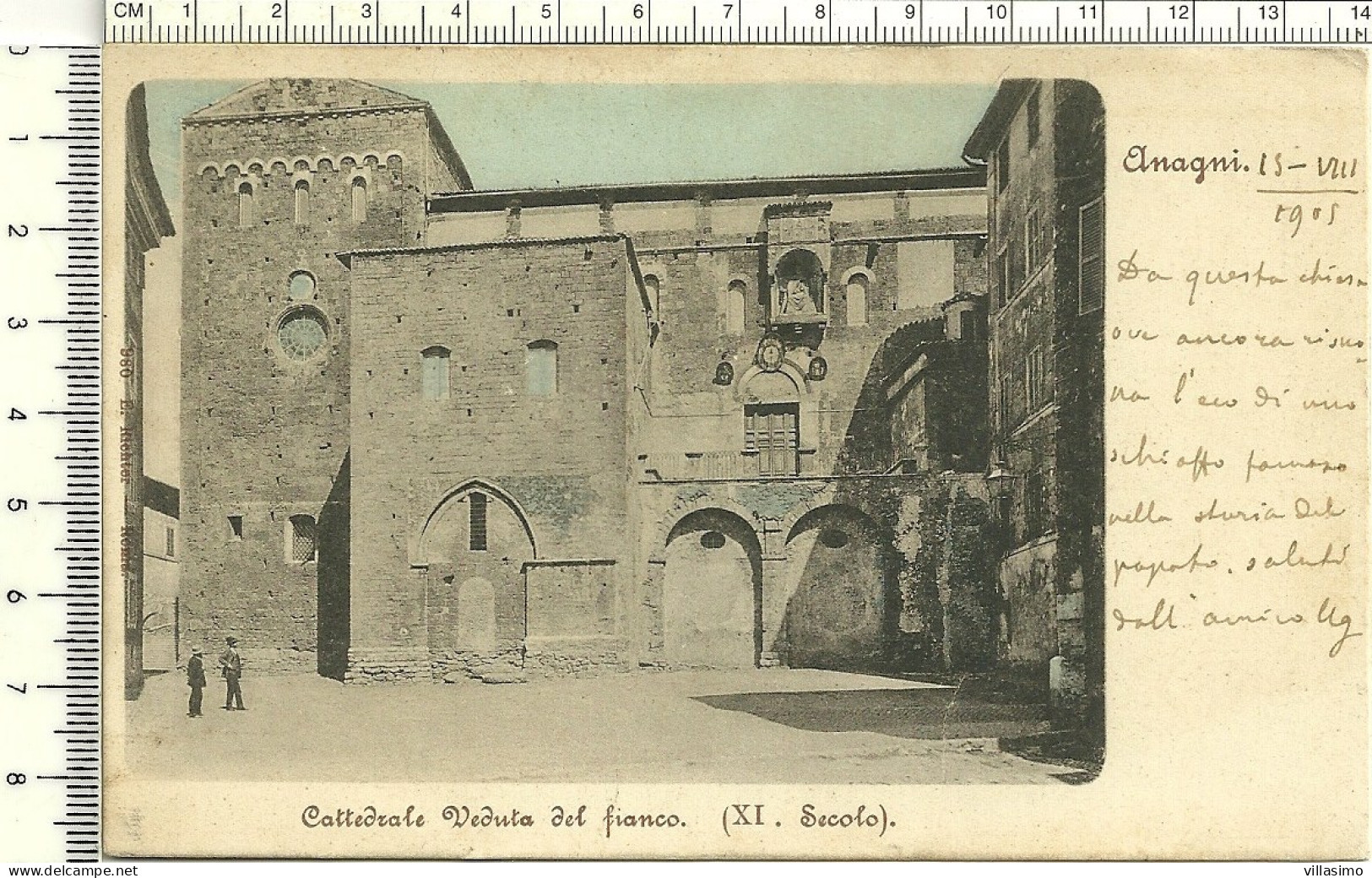 FROSINONE - ANAGNI - CATTEDRALE VEDUTA DEL FIANCO (XI Secolo) - VG. 1905 - Frosinone