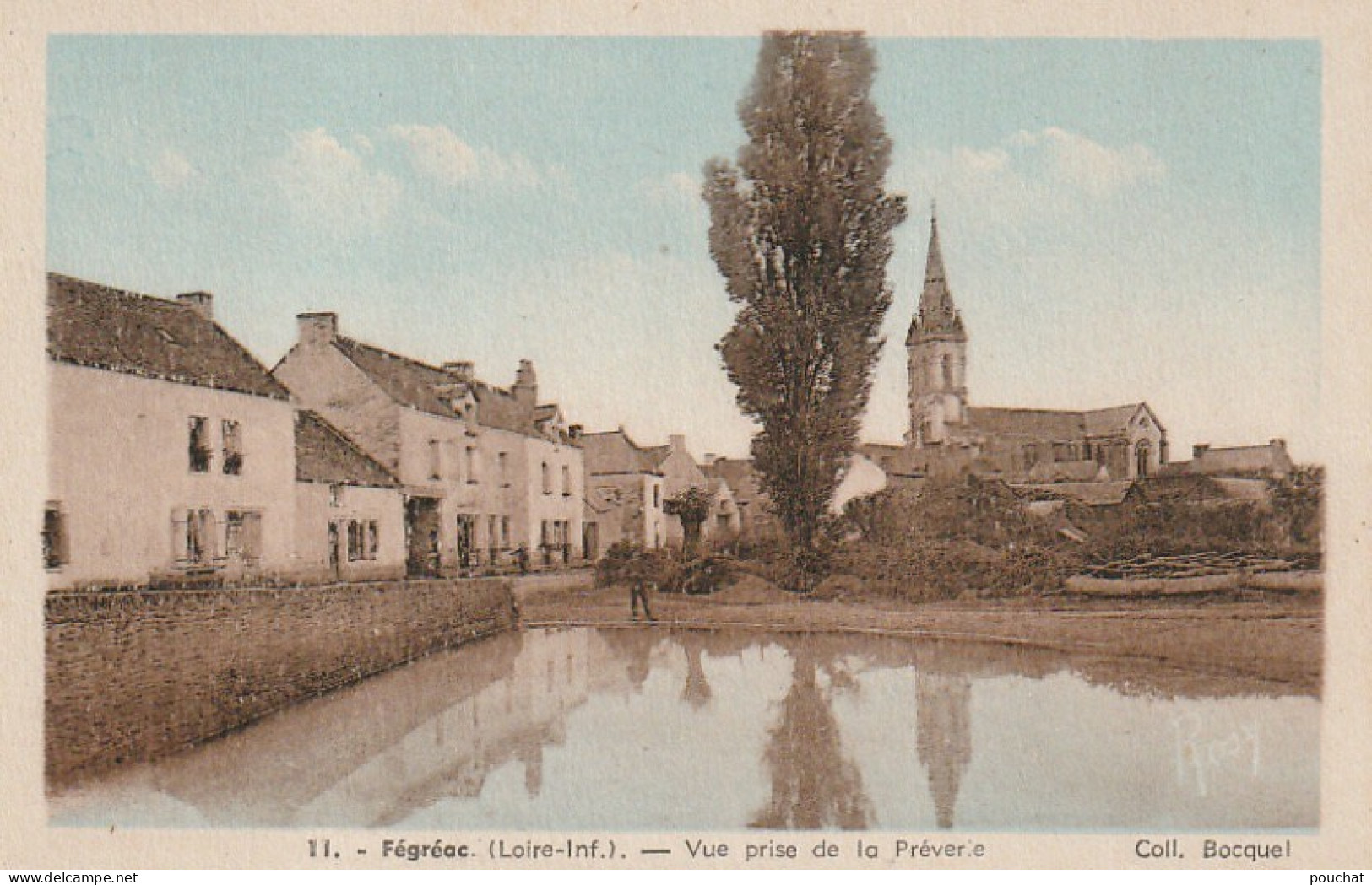 EP 6  -(44) FEGREAC  -  VUE PRISE DE LA PREVERIE -  CARTE COLORISEE   - 2 SCANS - Andere & Zonder Classificatie