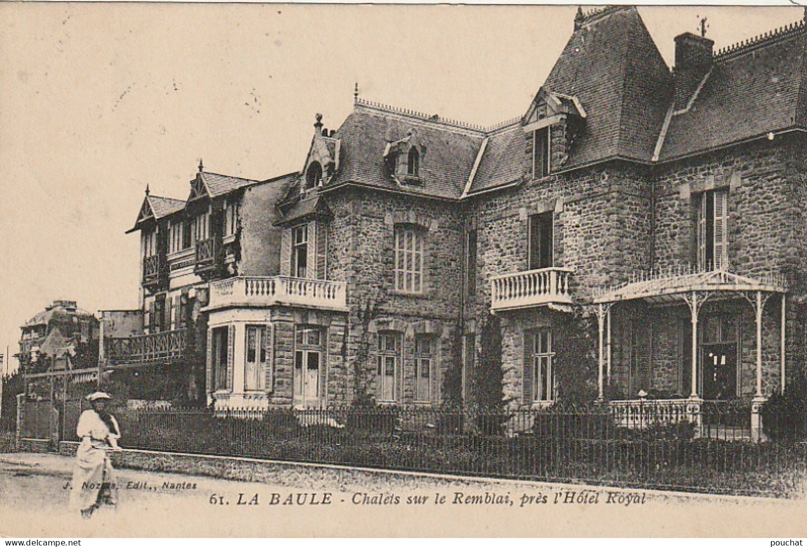 EP 6  -(44) LA BAULE -  CHALETS SUR LE REMBLAI , PRES L' HOTEL ROYAL   - 2 SCANS - La Baule-Escoublac