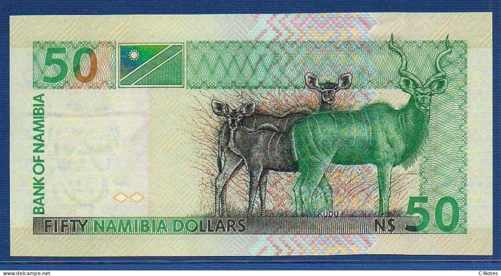 NAMIBIA - P. 8b – 50 Namibia Dollars ND, UNC, S/n N28023323  - 8 Digits Serial - Namibie