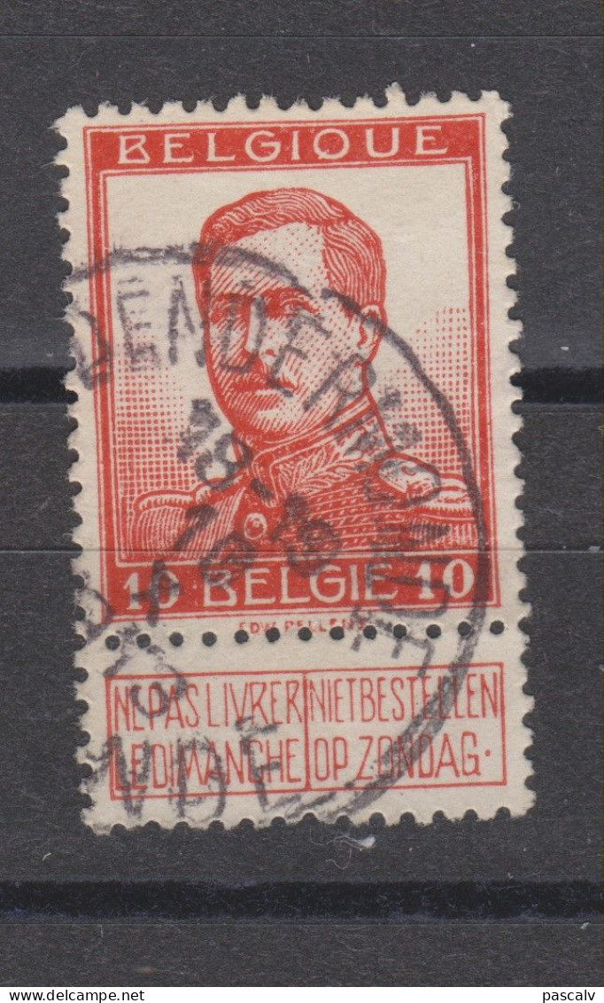 COB 118 Oblitération Centrale DENDERMONDE - 1912 Pellens