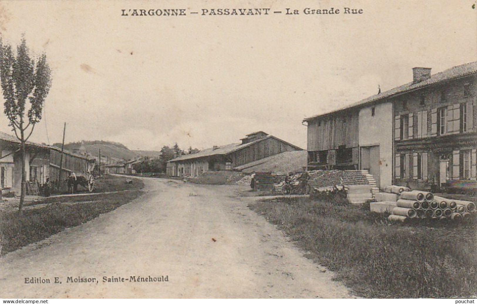 EP 24 -(51) L'ARGONNE  -  PASSAVANT  -  LA GRANDE RUE - EDIT. MOISSON , SAINTE MENEHOULD -  2 SCANS - Sonstige & Ohne Zuordnung