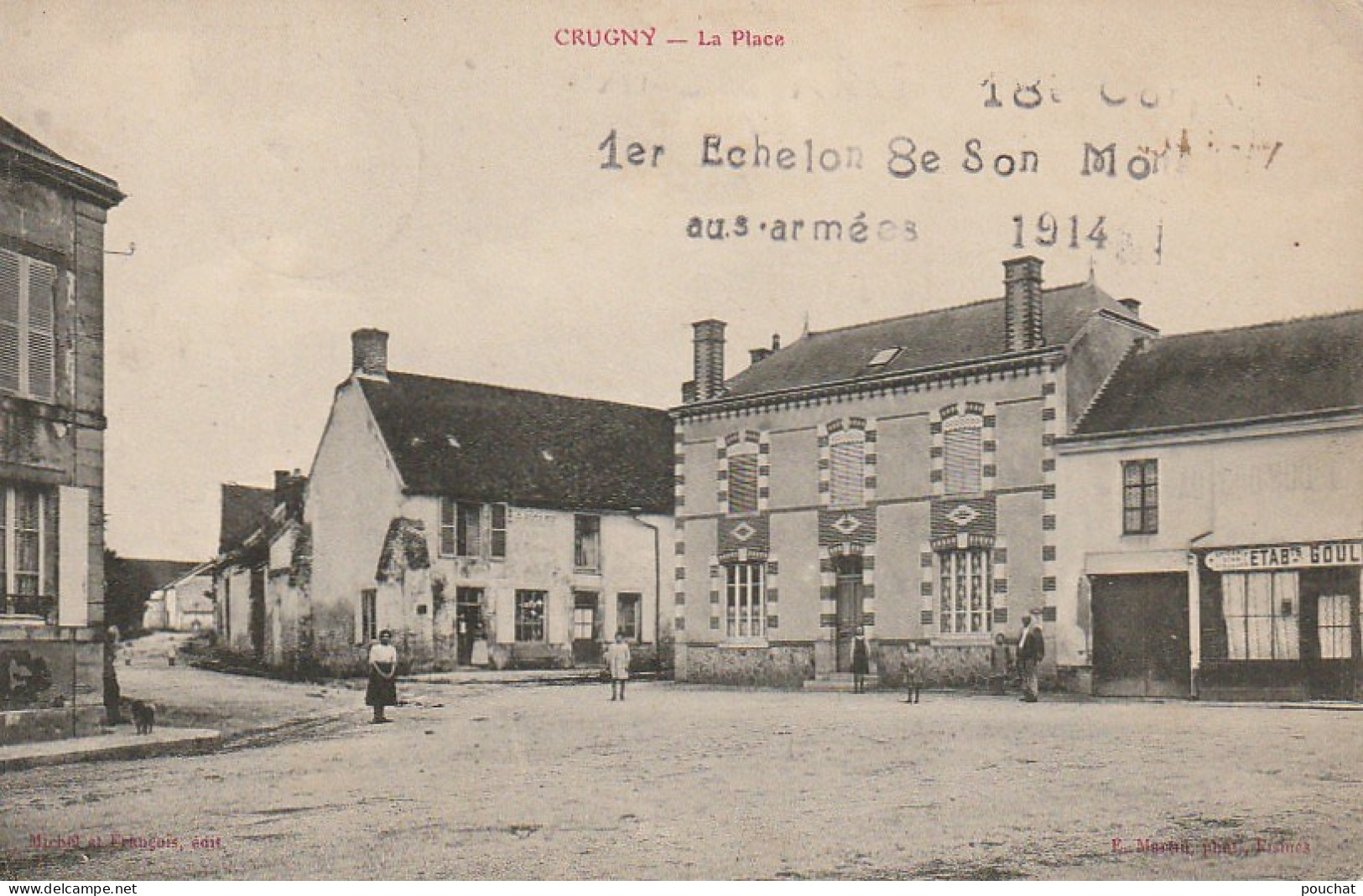 EP 24 -(51) CRUGNY  -  LA PLACE  -ANIMATION -  EPICERIE  ETS GOULET  -  2 SCANS - Other & Unclassified