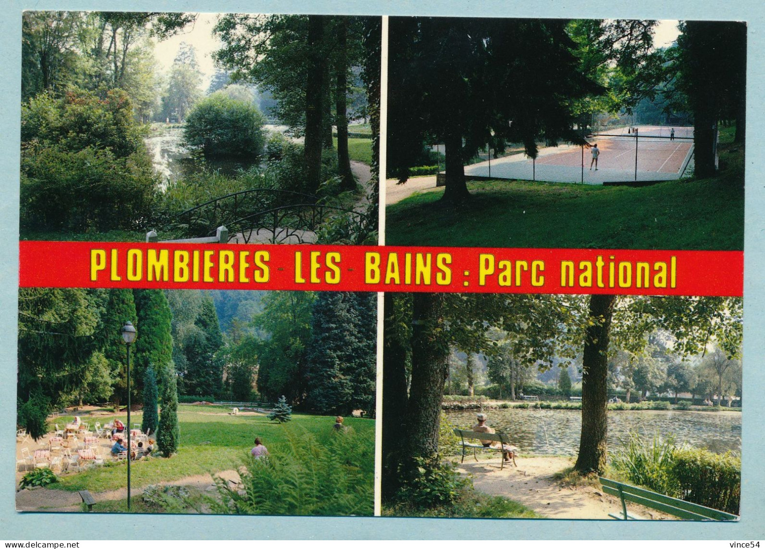 PLOMBIERES LES BAINS - Divers Aspects Du Parc National. Cours De Tennis - Plombieres Les Bains