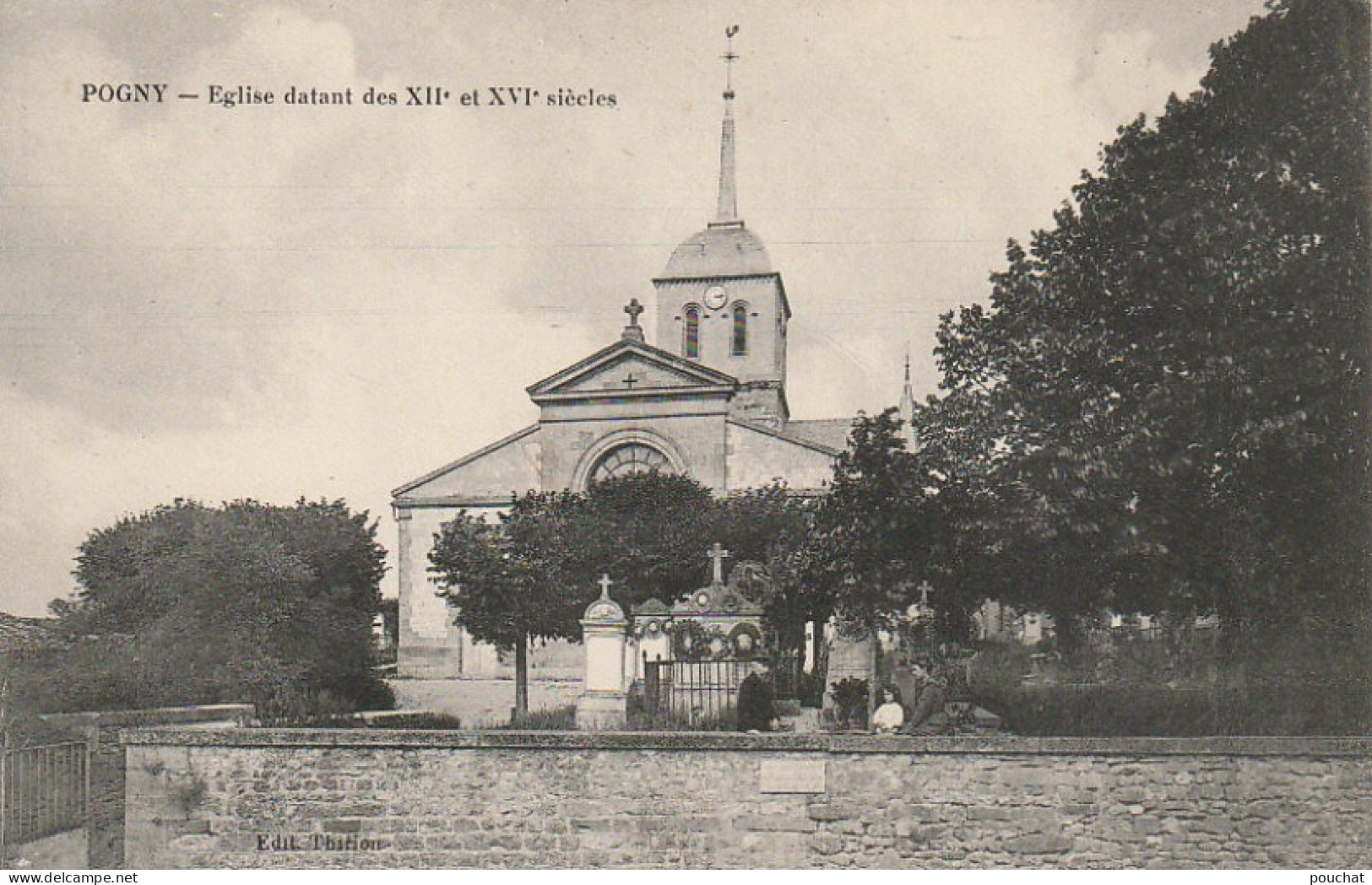 EP 24 -(51) POGNY  -  EGLISE DATANT DES XIIe ET XVIe SIECLES - CIMETIERE -  2 SCANS - Other & Unclassified