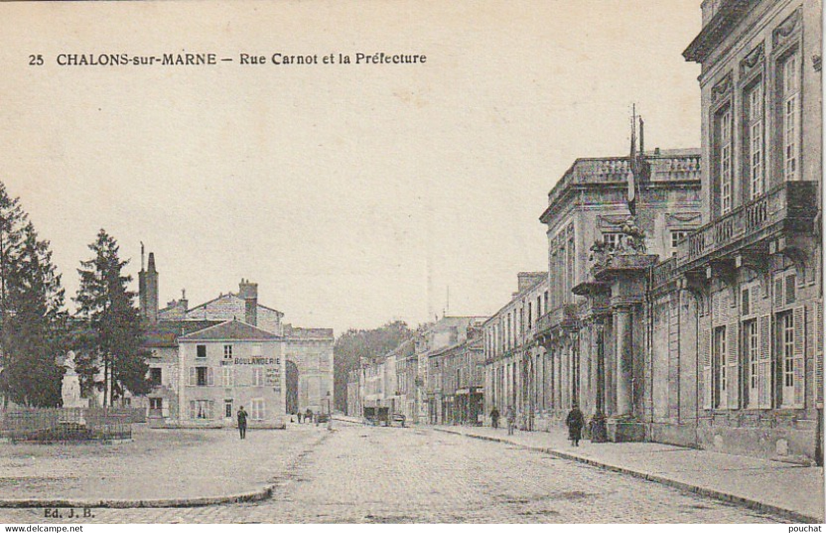 EP 24 -(51) CHALONS SUR MARNE  -  RUE CARNOT ET LA PREFECTURE  - BOULANGERIE  - 2 SCANS - Châlons-sur-Marne