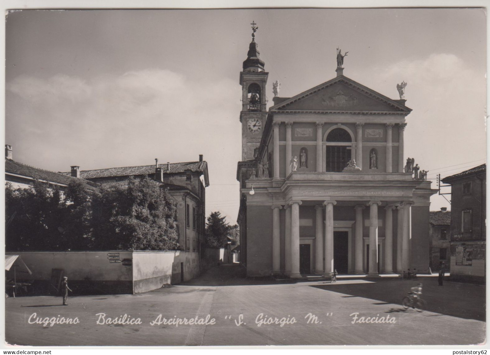 Cuggiono, Basilica Arcipretale " San Giorgio Martire " - Cartolina Viaggiata 1955 - Milano