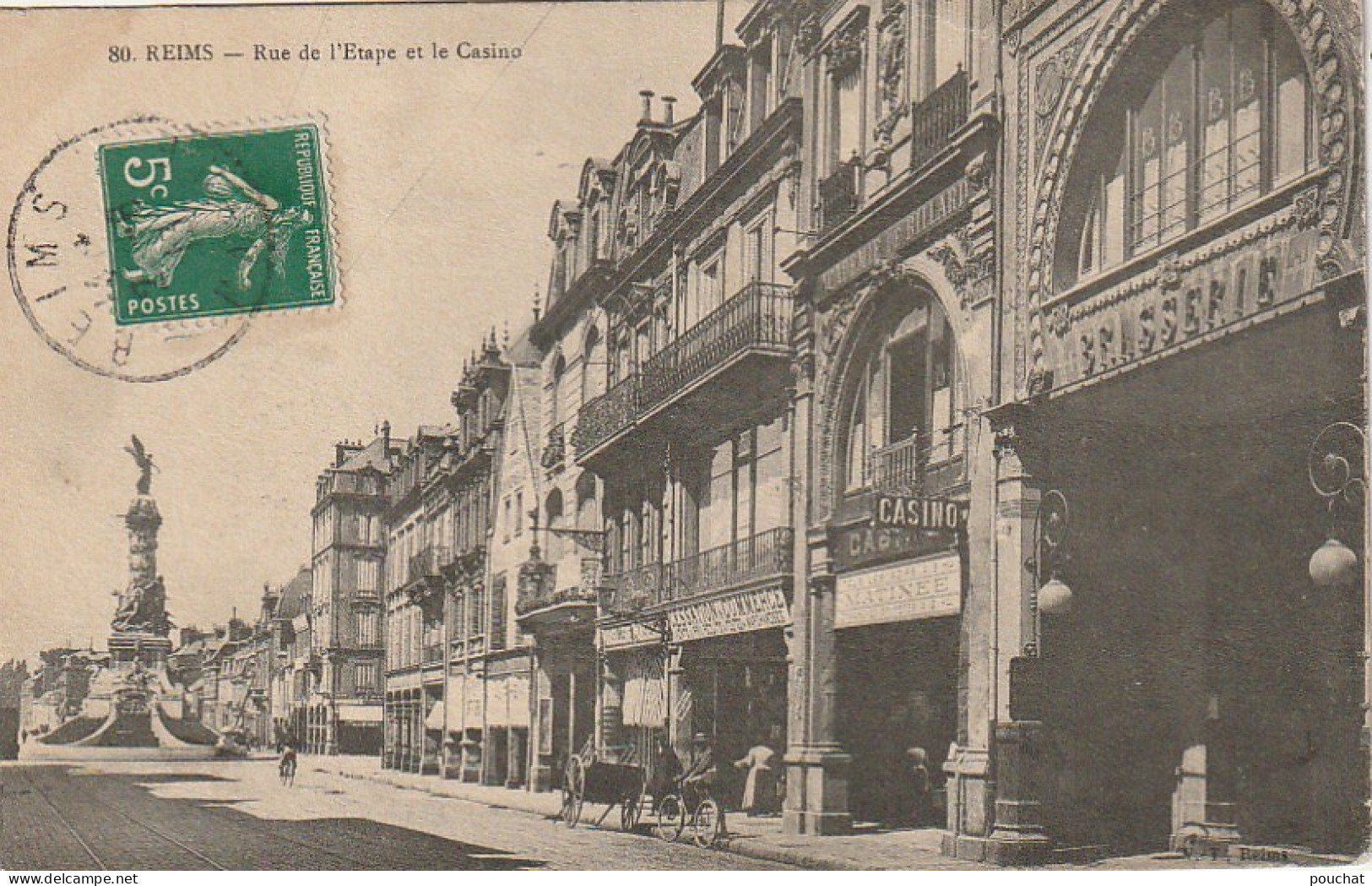 EP 25 -(51) REIMS -  RUE DE L'ETAPE ET LE CASINO -   BRASSERIE -  2 SCANS - Reims