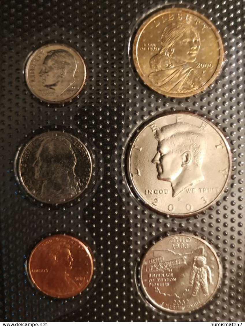 USA - ETATS-UNIS - SERIE DE 6 PIECES DIFFERENTES - 1 - 5 - 10 - 25 - 50 CENTS - CENT - 1 DOLLAR Sacagawea - Neuve - UNC - Verzamelingen