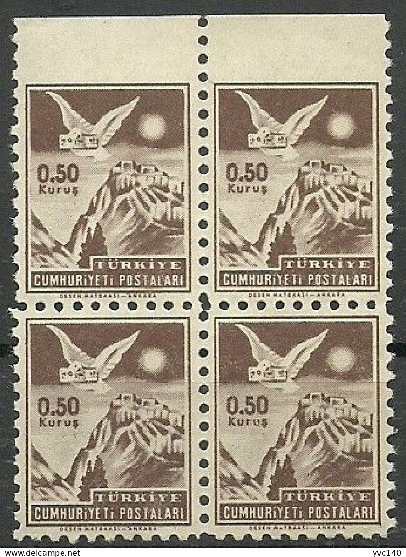 Turkey; 1954 "0.50 Kurus" Postage Stamp ERROR "Imperf. Edge" - Ungebraucht