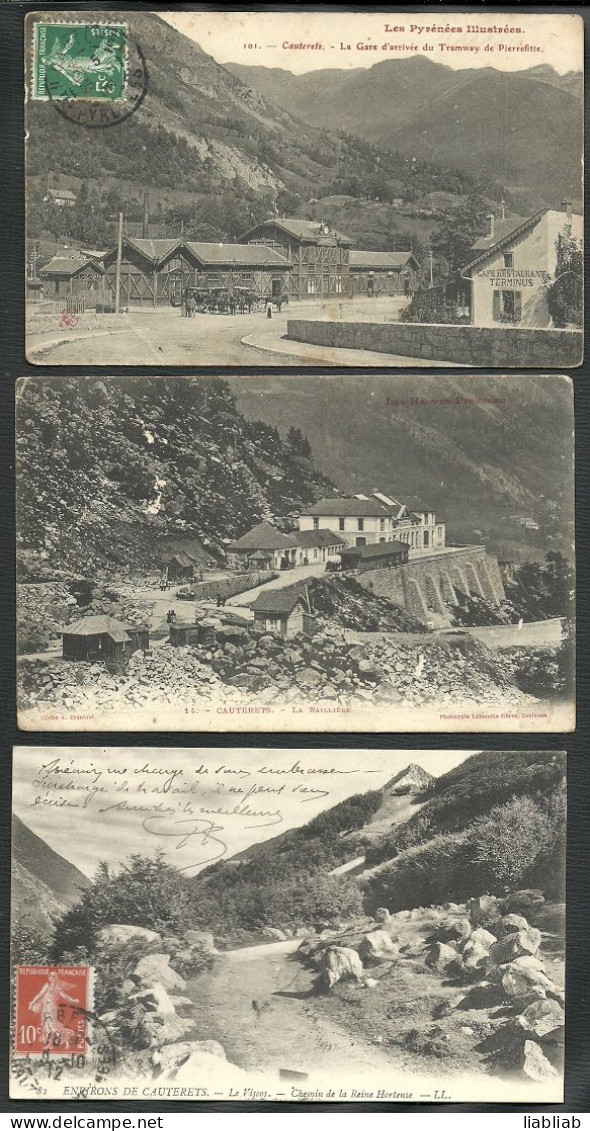 CAUTERETS 65  = 3  CARTES POSTALES - Cauterets