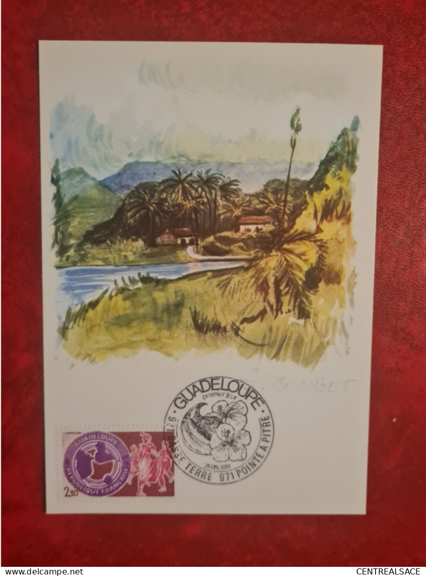 Carte Maximum 1984 GUADELOUPE BASSE TERRE POINT A PITRE - 1980-1989