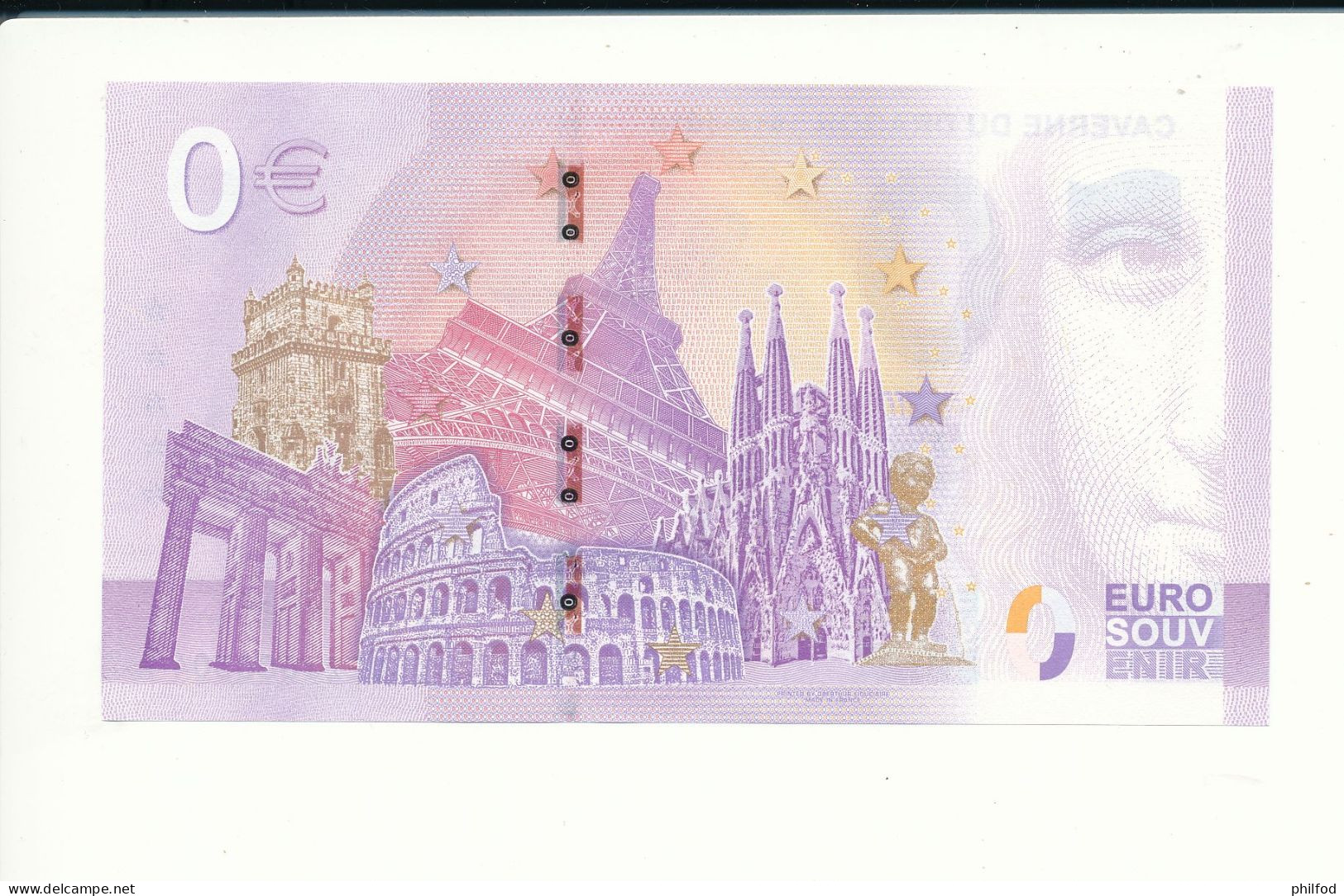 Billet Touristique 0 Euro - CAVERNE DU DRAGON 1914-1918 - UEZJ - 2023-1  N° 304 - Sonstige & Ohne Zuordnung