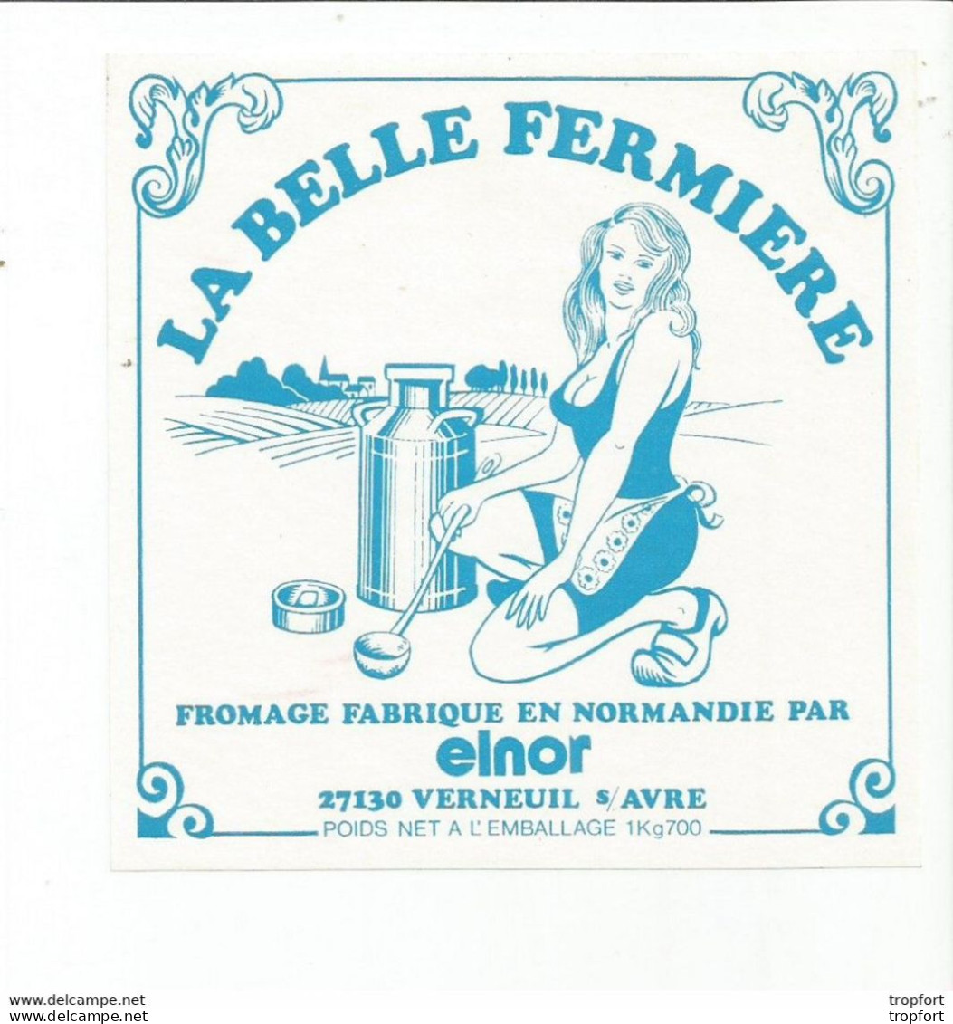 TD / Cheese Label Etiquette Ancienne Fromage La Belle FERMIERE VERNEUILS AVRE - Käse