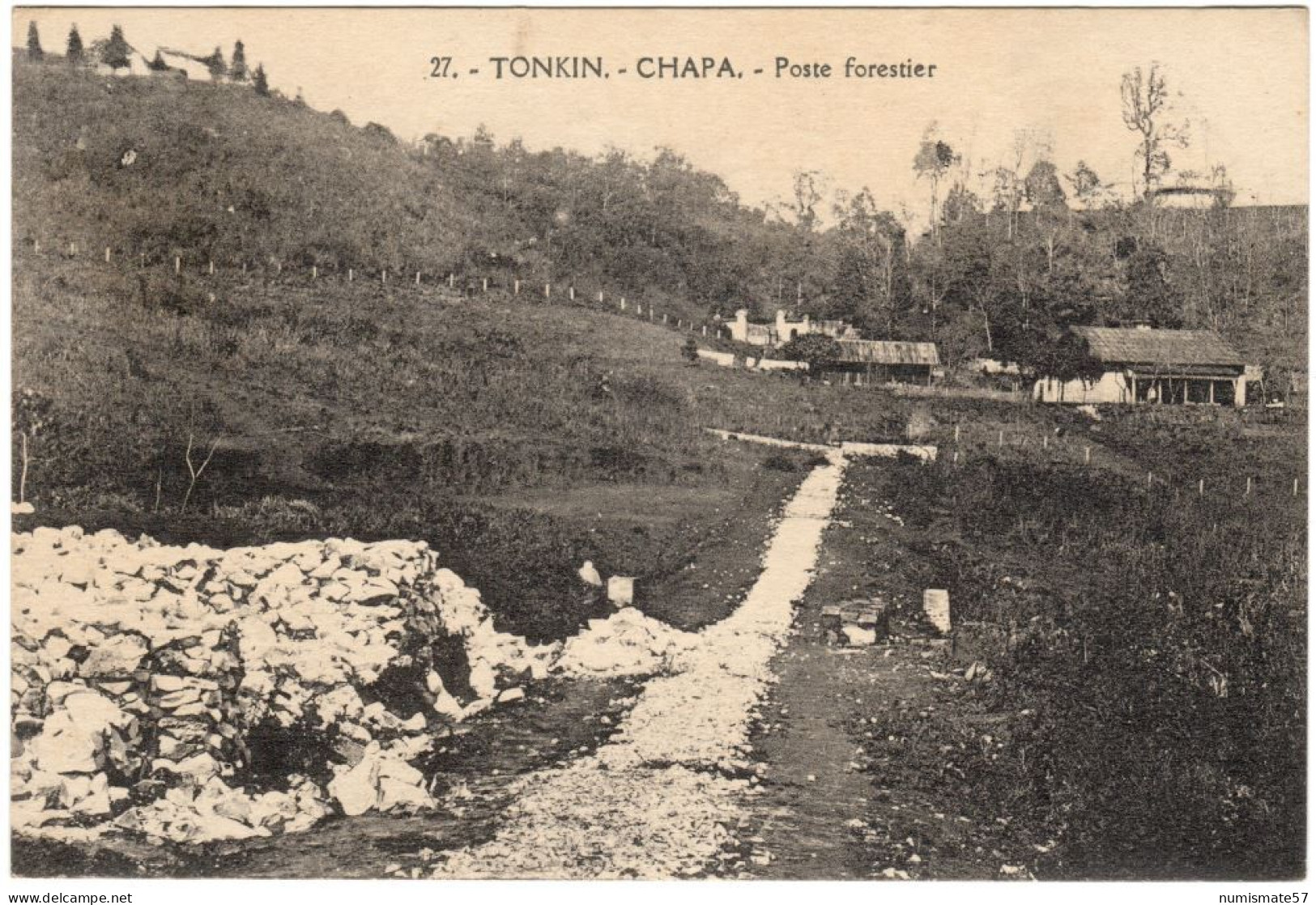 CPA TONKIN - CHAPA - Poste Forestier - Ed. Gaston Jeanbin N°27 - Viêt-Nam