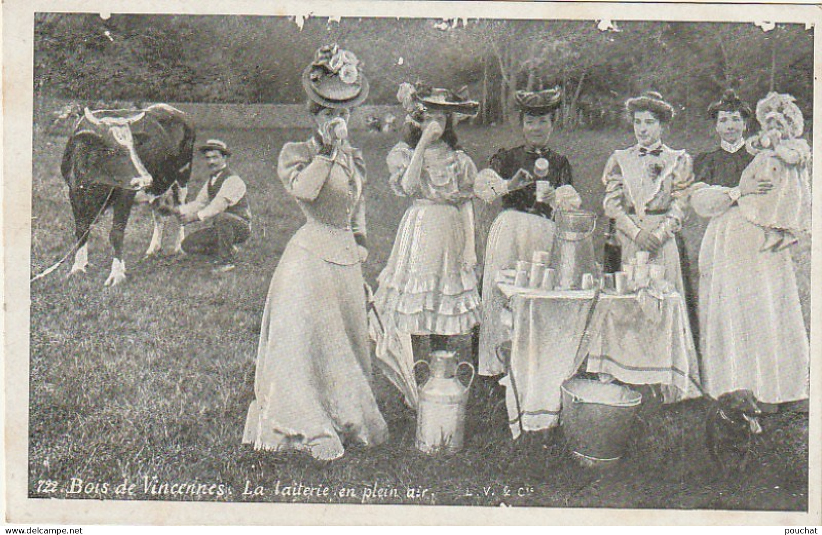 FI 6  -  LAIT D'APPENZELL - CARTE PUBLICITAIRE - BOIS DE VINCENNES , LA LAITERIE EN PLEIN AIR -  TRAITE ET DEGUSTATION - Advertising