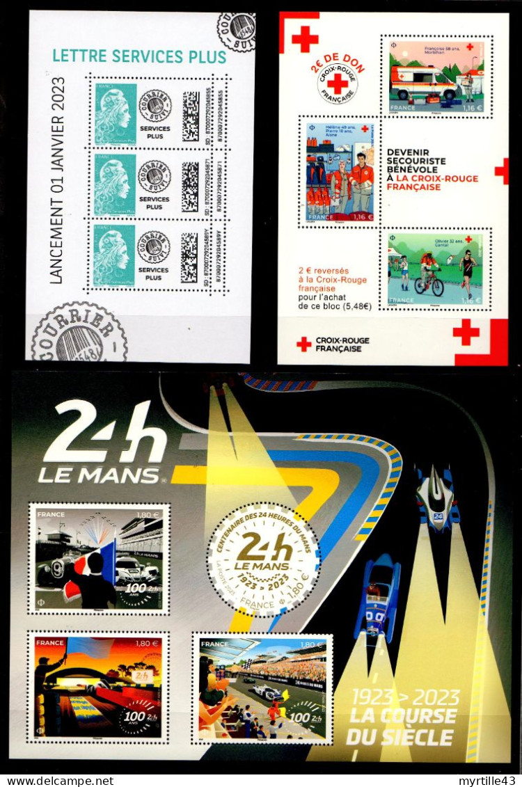 2023 - Lot De 18 Blocs De Timbres Gommées De 2023 - Valeur Faciale 95 Euros - Ongebruikt