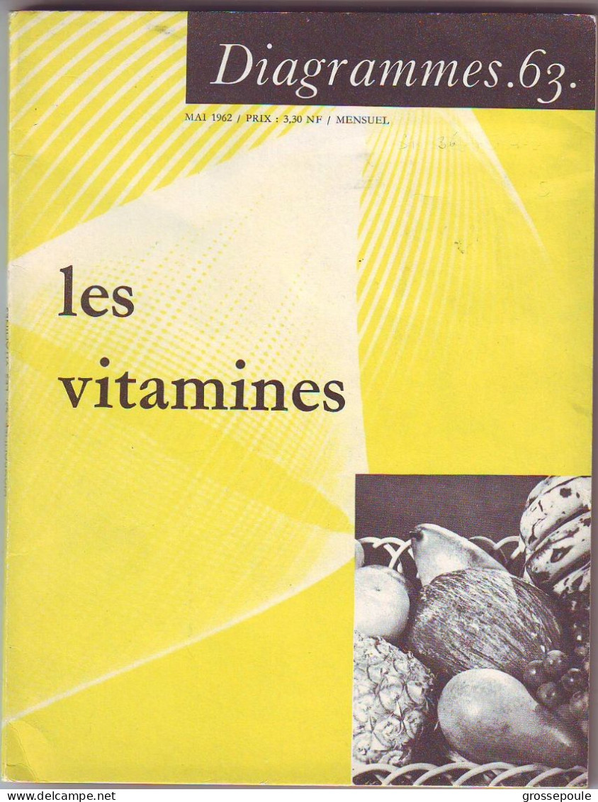 Revue DIAGRAMMES 63 - LES VITAMINES - Mai 1962 - Voir Sommaire - Salud