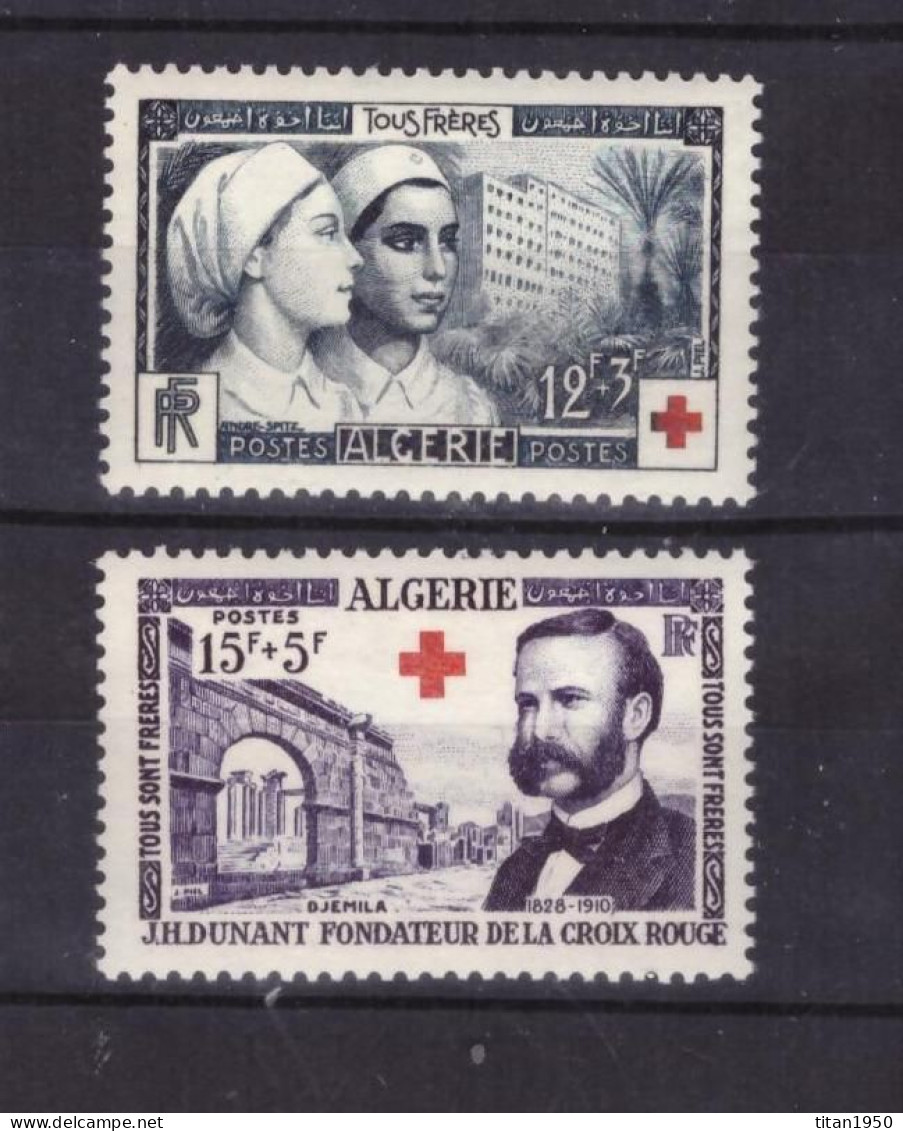 Algérie - 1954 - Croix Rouge  - Série De 2 Timbres Neufs ** Cote 17 € - Unused Stamps